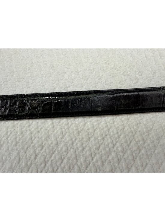 Polo Ralph Lauren Sterling Buckle Genuine American Alligator Belt Italy 32-34 main image 13